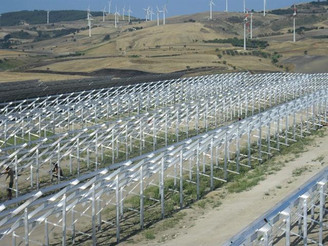 Photovoltaic solar support automatic production line