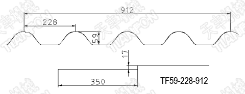 Roll forming machine for glazed steel tile TF59-228-912