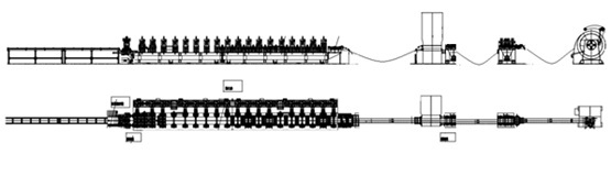 TF Power Cabinet Column Cold Roll Forming Production Line