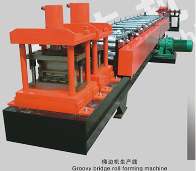 Echelon side roll forming machine